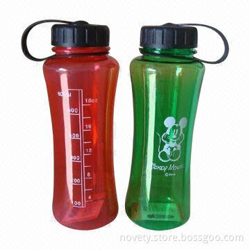 Water Bottles, Made of AS Body, PP Cover, 650mL, Different Colors Available
